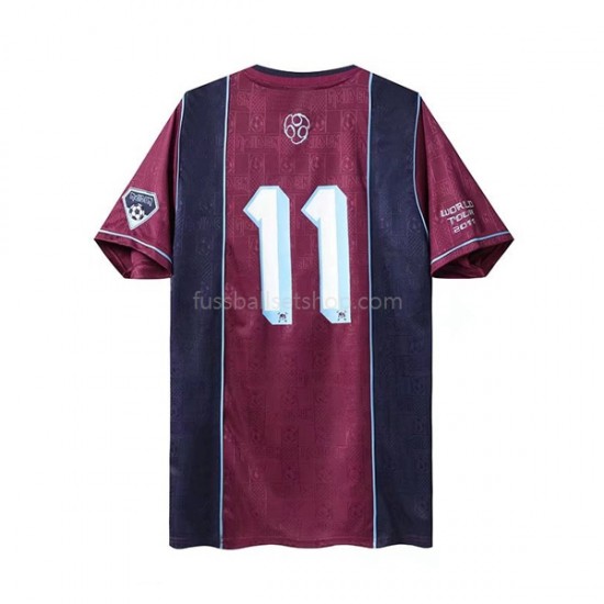Günstige Fußball Trikotsatz West Ham United Iron Maiden Retro Herren Auswärtstrikot 2011 Kurzarm