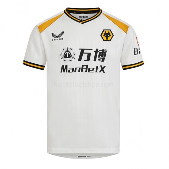Günstige Fußball Trikotsatz Wolverhampton Wanderers Herren Ausweichtrikot 2022-2023 Kurzarm