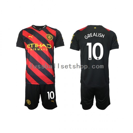Günstige Fußball Trikotsatz Manchester City Grealish 10 Kinder Auswärtstrikot 2022-2023 Kurzarm