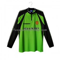Günstige Fußball Trikotsatz Manchester United 1998- Torwart Retro Herren Heimtrikot 1999 Langarm