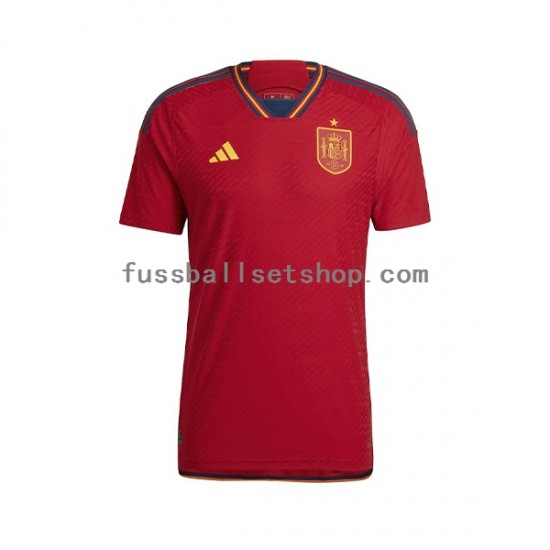 Günstige Fußball Trikotsatz Spanien Herren Heimtrikot World Cup 2022 Kurzarm