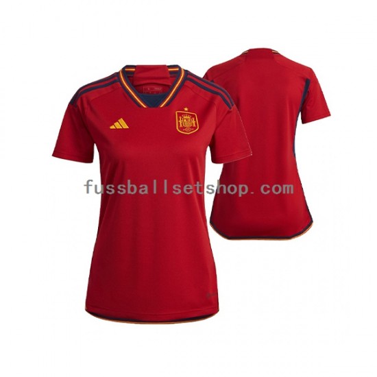 Günstige Fußball Trikotsatz Spanien Frauen Heimtrikot World Cup 2022 Kurzarm