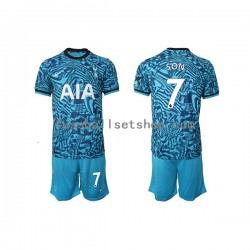 Günstige Fußball Trikotsatz Tottenham Hotspur Son Heung-min 7 Kinder Ausweichtrikot 2022-2023 Kurzarm