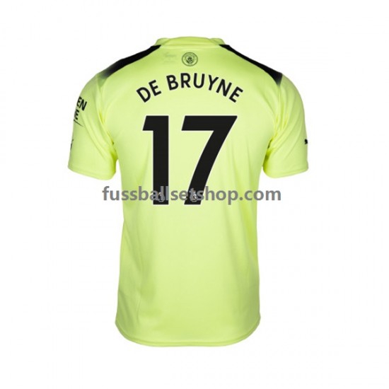 Günstige Fußball Trikotsatz Manchester City De Bruyne 17 Herren Ausweichtrikot 2022-2023 Kurzarm