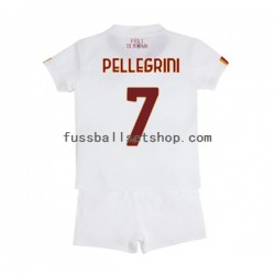 Günstige Fußball Trikotsatz AS Rom Lorenzo Pellegrini 7 Kinder Auswärtstrikot 2022-2023 Kurzarm