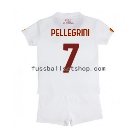 Günstige Fußball Trikotsatz AS Rom Lorenzo Pellegrini 7 Kinder Auswärtstrikot 2022-2023 Kurzarm