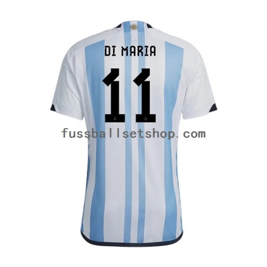 Günstige Fußball Trikotsatz Argentinien Di Maria 11 Herren Heimtrikot World Cup 2022 Kurzarm