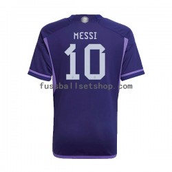 Günstige Fußball Trikotsatz Argentinien Lionel Messi 10 Herren Auswärtstrikot World Cup 2022 Kurzarm