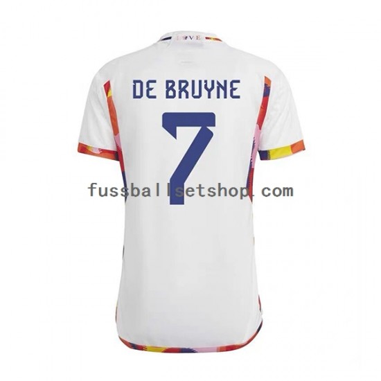 Günstige Fußball Trikotsatz Belgien De Bruyne 7 Herren Auswärtstrikot World Cup 2022 Kurzarm