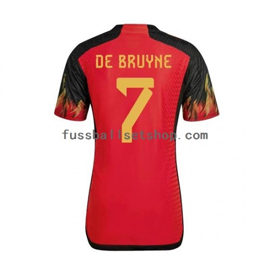 Günstige Fußball Trikotsatz Belgien De Bruyne 7 Herren Heimtrikot World Cup 2022 Kurzarm