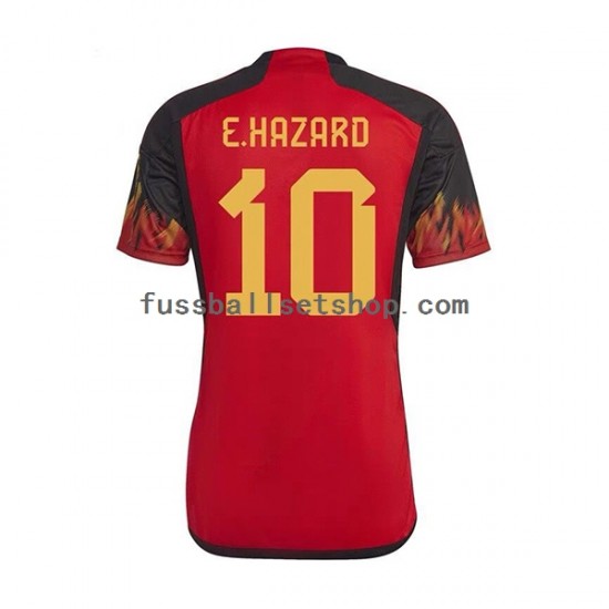 Günstige Fußball Trikotsatz Belgien Hazard 10 Herren Heimtrikot World Cup 2022 Kurzarm