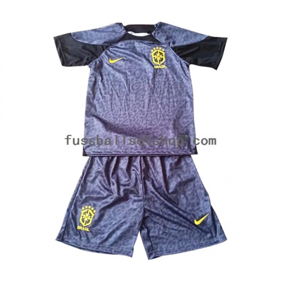 Günstige Fußball Trikotsatz Brasilien Torwart Kinder Heimtrikot World Cup 2022 Kurzarm