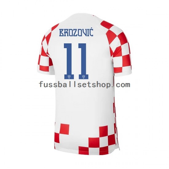 Günstige Fußball Trikotsatz Kroatien Brozovic 11 Herren Heimtrikot World Cup 2022 Kurzarm