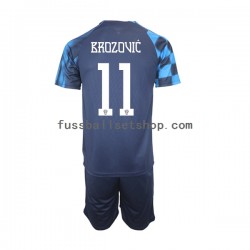 Günstige Fußball Trikotsatz Kroatien Brozovic 11 Kinder Auswärtstrikot World Cup 2022 Kurzarm
