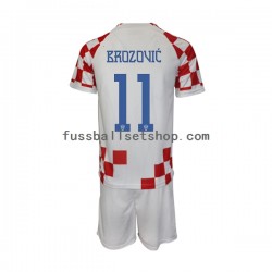 Günstige Fußball Trikotsatz Kroatien Brozovic 11 Kinder Heimtrikot World Cup 2022 Kurzarm