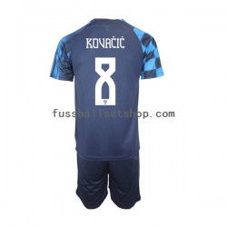 Günstige Fußball Trikotsatz Kroatien Kovacic 8 Kinder Auswärtstrikot World Cup 2022 Kurzarm