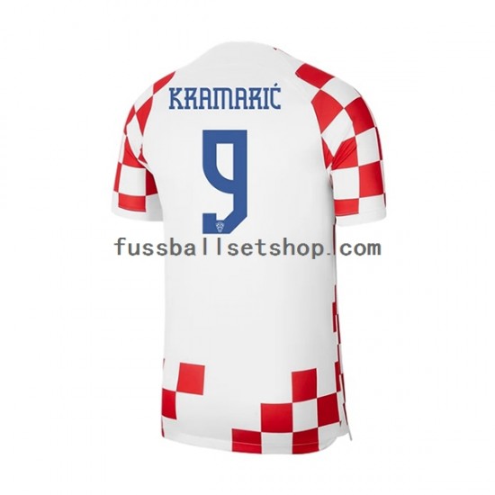 Günstige Fußball Trikotsatz Kroatien Kramaric 9 Herren Heimtrikot World Cup 2022 Kurzarm
