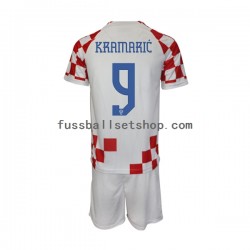 Günstige Fußball Trikotsatz Kroatien Kramaric 9 Kinder Heimtrikot World Cup 2022 Kurzarm
