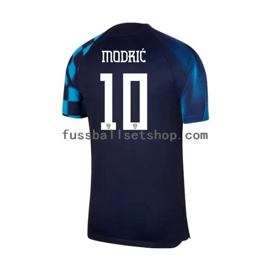 Günstige Fußball Trikotsatz Kroatien Modrić 10 Herren Auswärtstrikot World Cup 2022 Kurzarm