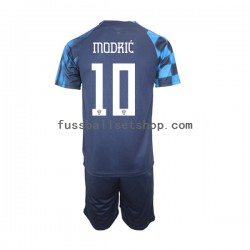 Günstige Fußball Trikotsatz Kroatien Modrić 10 Kinder Auswärtstrikot World Cup 2022 Kurzarm