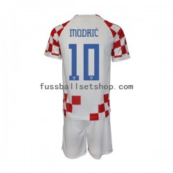 Günstige Fußball Trikotsatz Kroatien Modrić 10 Kinder Heimtrikot World Cup 2022 Kurzarm