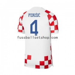 Günstige Fußball Trikotsatz Kroatien Perisic 4 Herren Heimtrikot World Cup 2022 Kurzarm