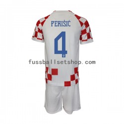 Günstige Fußball Trikotsatz Kroatien Perisic 4 Kinder Heimtrikot World Cup 2022 Kurzarm