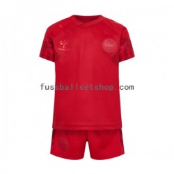 Günstige Fußball Trikotsatz Dänemark Kinder Heimtrikot World Cup 2022 Kurzarm