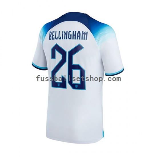 Günstige Fußball Trikotsatz England Bellingham 26 Herren Heimtrikot World Cup 2022 Kurzarm