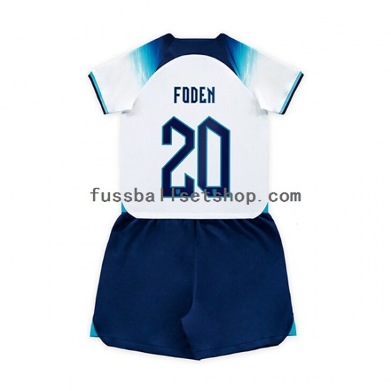 Günstige Fußball Trikotsatz England Foden 20 Kinder Heimtrikot World Cup 2022 Kurzarm