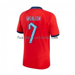 Günstige Fußball Trikotsatz England Grealish 7 Herren Auswärtstrikot World Cup 2022 Kurzarm