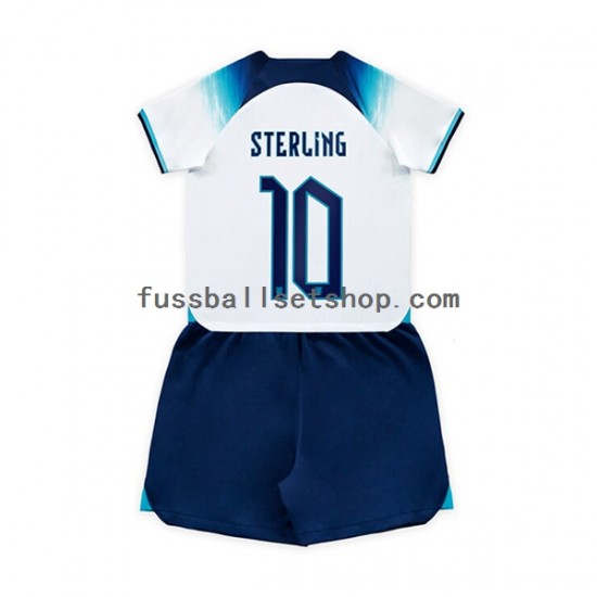 Günstige Fußball Trikotsatz England Sterling 10 Kinder Heimtrikot World Cup 2022 Kurzarm