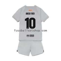 Günstige Fußball Trikotsatz FC Barcelona Ansu Fat 10 Kinder Ausweichtrikot 2022-2023 Kurzarm