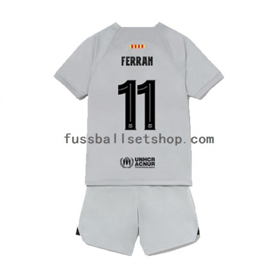 Günstige Fußball Trikotsatz FC Barcelona Ferran Torres 11 Kinder Ausweichtrikot 2022-2023 Kurzarm