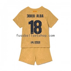 Günstige Fußball Trikotsatz FC Barcelona Jordi Alba 18 Kinder Auswärtstrikot 2022-2023 Kurzarm