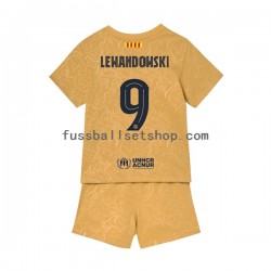 Günstige Fußball Trikotsatz FC Barcelona Lewandowski 9 Kinder Auswärtstrikot 2022-2023 Kurzarm