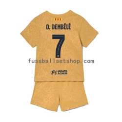 Günstige Fußball Trikotsatz FC Barcelona Ousmane Dembele 7 Kinder Auswärtstrikot 2022-2023 Kurzarm