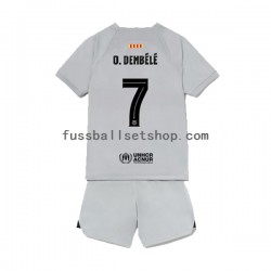 Günstige Fußball Trikotsatz FC Barcelona Ousmane Dembele 7 Kinder Ausweichtrikot 2022-2023 Kurzarm