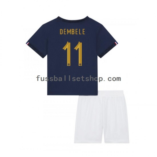 Günstige Fußball Trikotsatz Frankreich Dembele 11 Kinder Heimtrikot World Cup 2022 Kurzarm