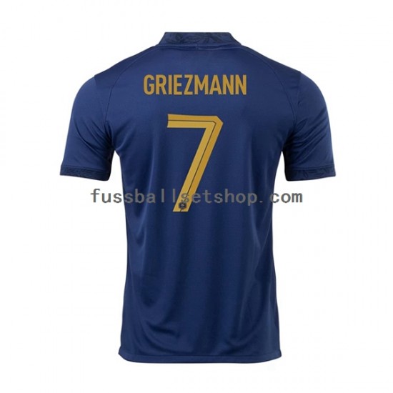 Günstige Fußball Trikotsatz Frankreich Griezmann 7 Herren Heimtrikot World Cup 2022 Kurzarm
