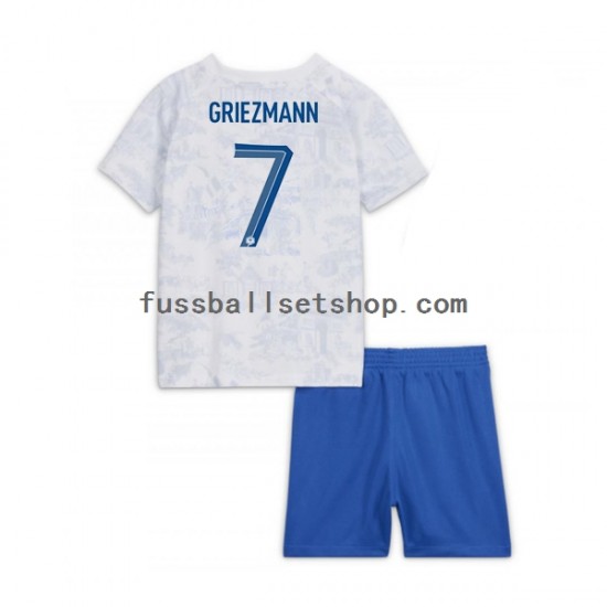 Günstige Fußball Trikotsatz Frankreich Griezmann 7 Kinder Auswärtstrikot World Cup 2022 Kurzarm