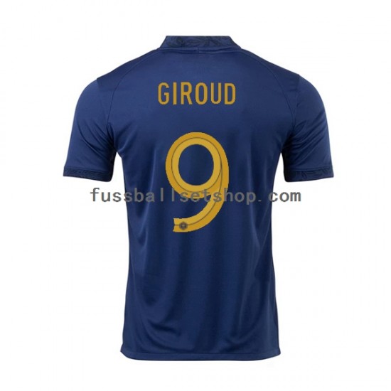 Günstige Fußball Trikotsatz Frankreich Olivier Giroud 9 Herren Heimtrikot World Cup 2022 Kurzarm