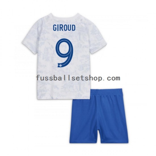 Günstige Fußball Trikotsatz Frankreich Olivier Giroud 9 Kinder Auswärtstrikot World Cup 2022 Kurzarm