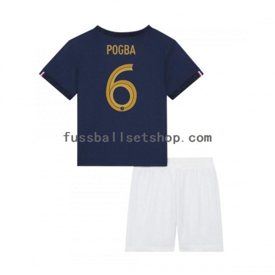 Günstige Fußball Trikotsatz Frankreich Pogba 6 Kinder Heimtrikot World Cup 2022 Kurzarm Günstige Fußball Trikotsatz Frankreich Pogba 6 Kinder Heimtrikot World Cup 2022 Kurzarm