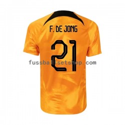 Günstige Fußball Trikotsatz Niederlande Frenkie de Jong 21 Herren Heimtrikot World Cup 2022 Kurzarm