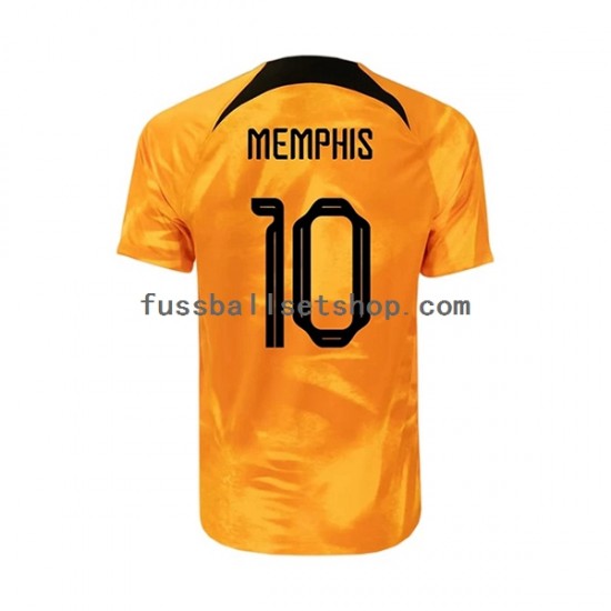 Günstige Fußball Trikotsatz Niederlande Memphis 10 Herren Heimtrikot World Cup 2022 Kurzarm