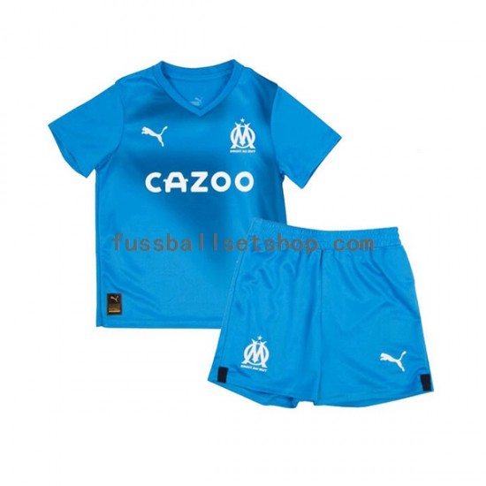Günstige Fußball Trikotsatz Olympique Marseille Kinder Ausweichtrikot 2022-2023 Kurzarm