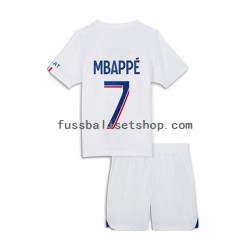 Günstige Fußball Trikotsatz Paris Saint-Germain Mbappé 7 Kinder Ausweichtrikot 2022-2023 Kurzarm