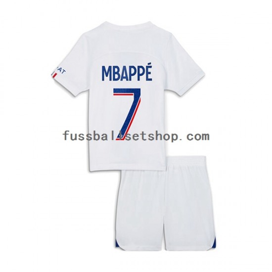 Günstige Fußball Trikotsatz Paris Saint-Germain Mbappé 7 Kinder Ausweichtrikot 2022-2023 Kurzarm