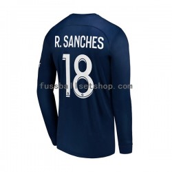 Günstige Fußball Trikotsatz Paris Saint-Germain R.Sanches 18 Herren Heimtrikot 2022-2023 Langarm